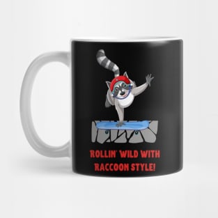 Rollin' Wild with Raccoon Style! Skate Mug